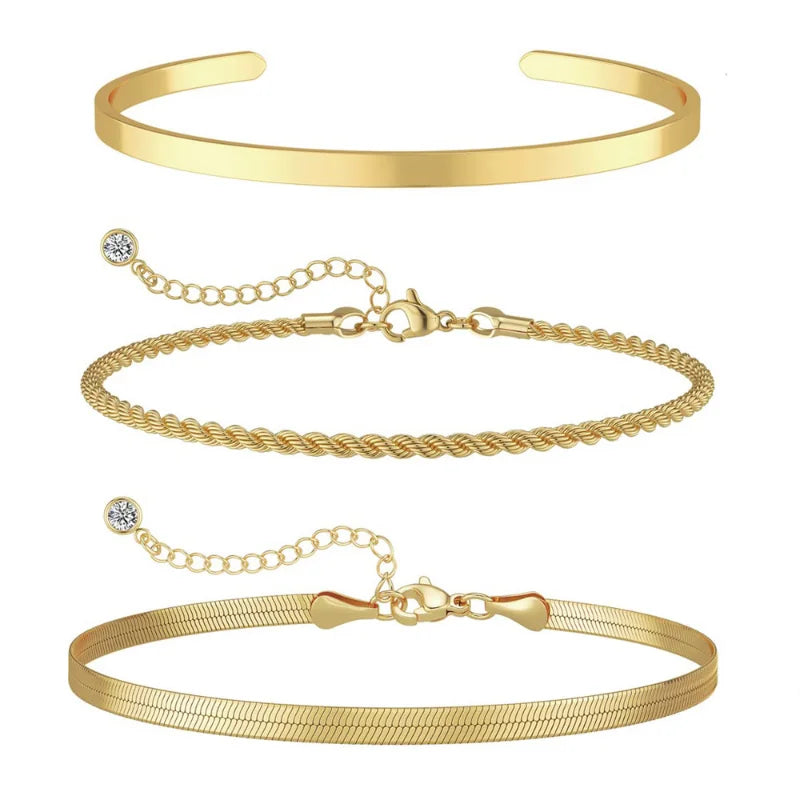 Gold Bracelet Set