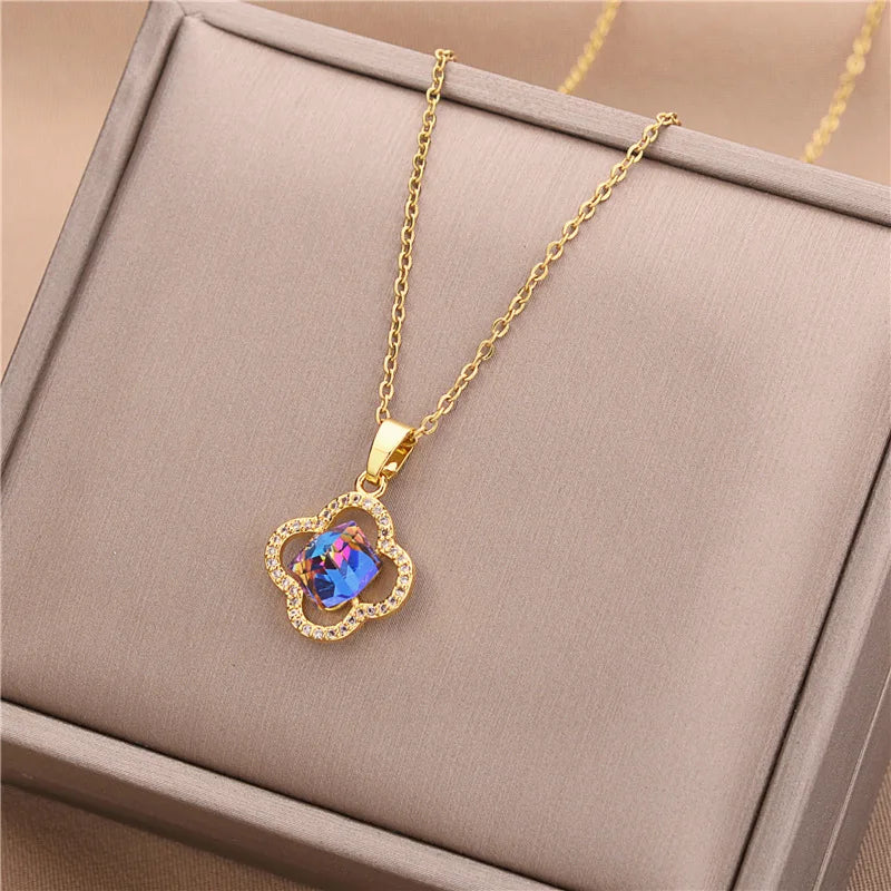 Luna Zircon Crystal Necklace