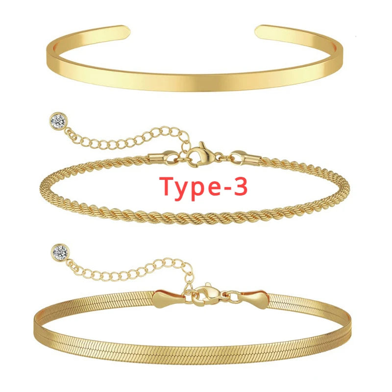 Gold Bracelet Set