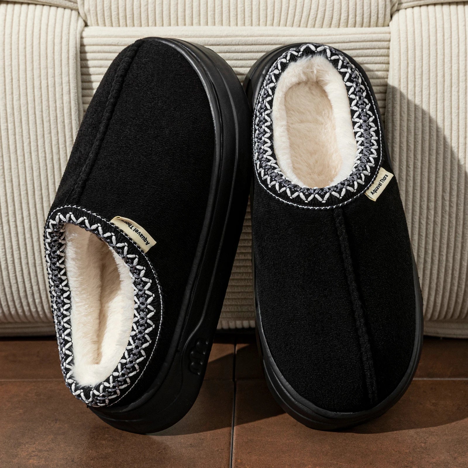 Winter Women's Plush Slipper Boots – Cozy Fuzzy Fur House Shoes for Couples