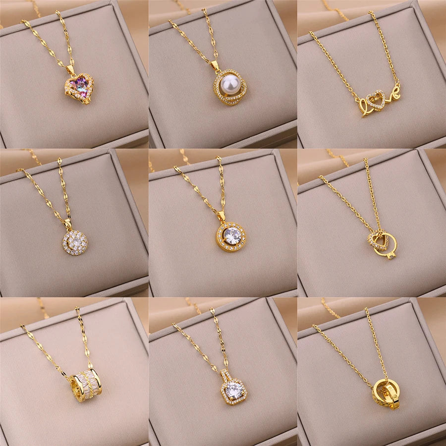 Luna Zircon Crystal Necklace