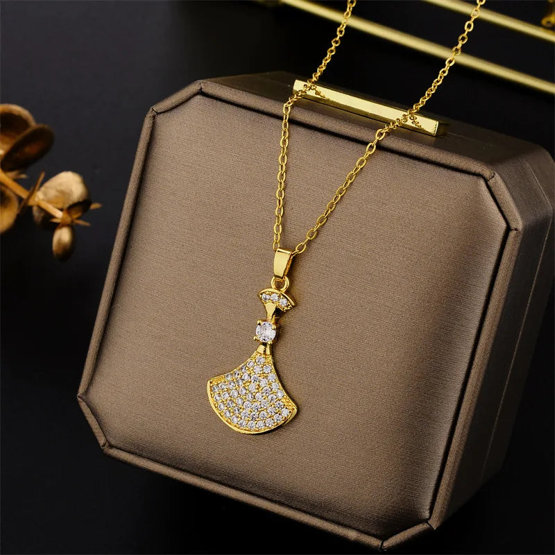 Luna Zircon Crystal Necklace