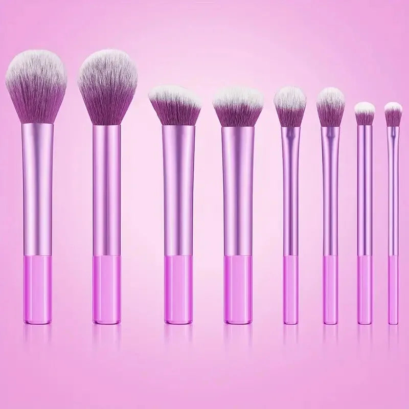 8-Piece Long Tube Makeup Brush Set