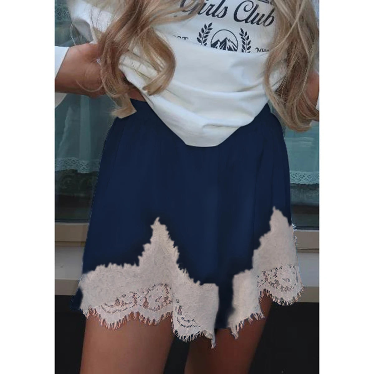 Coquette Satin Lace Shorts