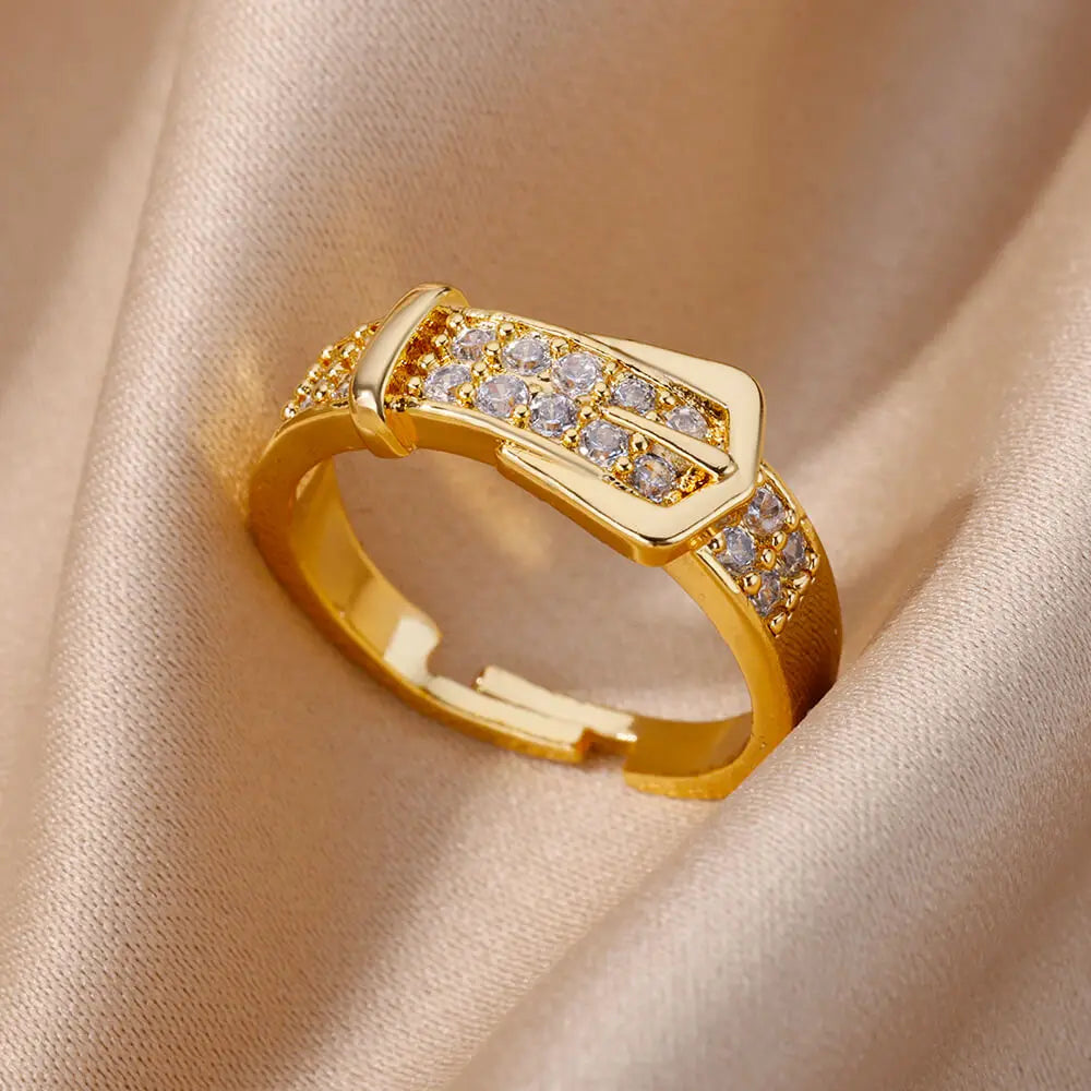 Zircon Belt Ring