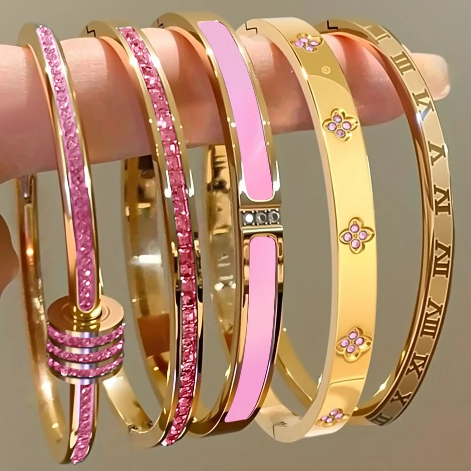 Sparkling Zirconia Bracelet Set