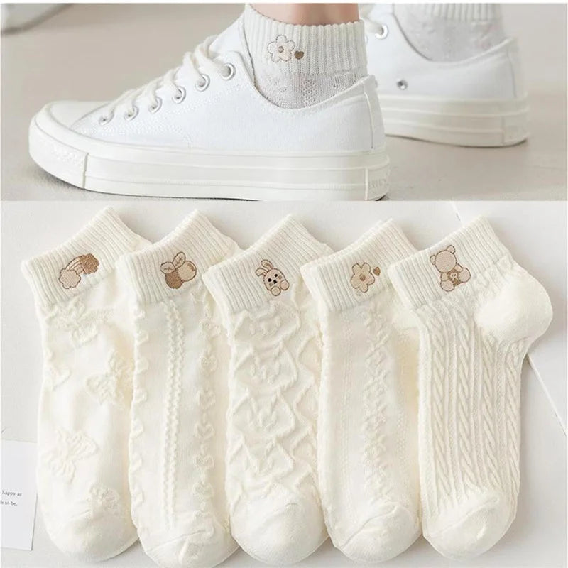 Cute Bear & Rainbow Socks