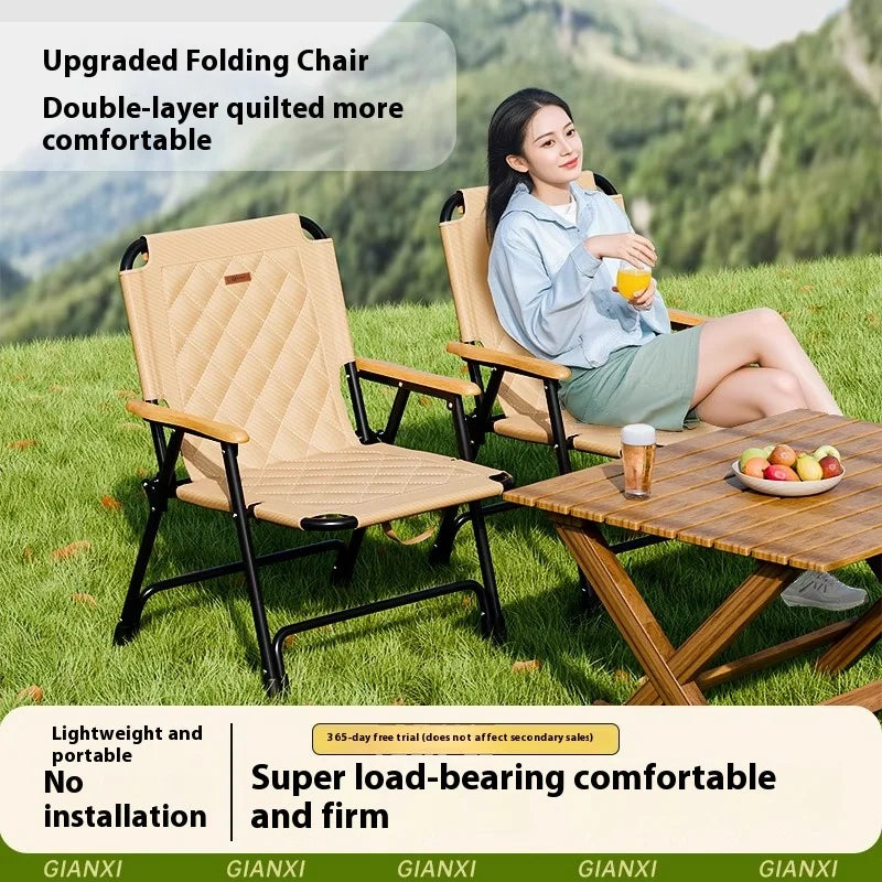 Gianxi Outdoor Foldable Camping Chair – Ultra-Light Portable Beach & Picnic Chair