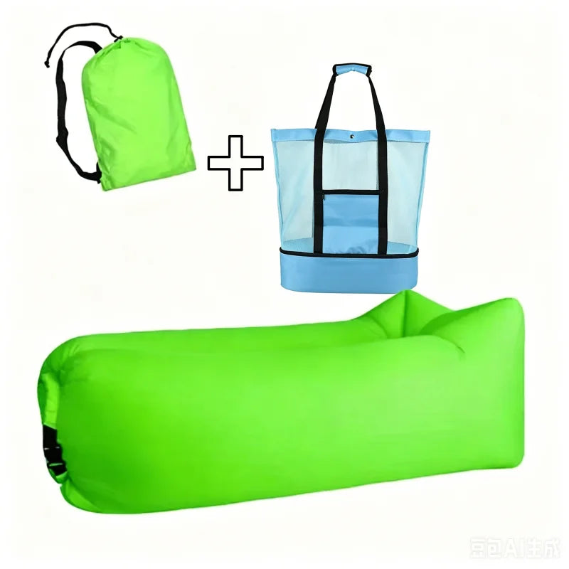 LUSQI Inflatable Lounger Air Sofa – Extra Thick Foldable Couch for Indoor & Outdoor Comfort
