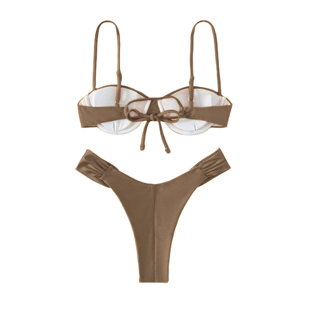 Classic Basics Women’s Bikini Set – Solid Color Swimwear