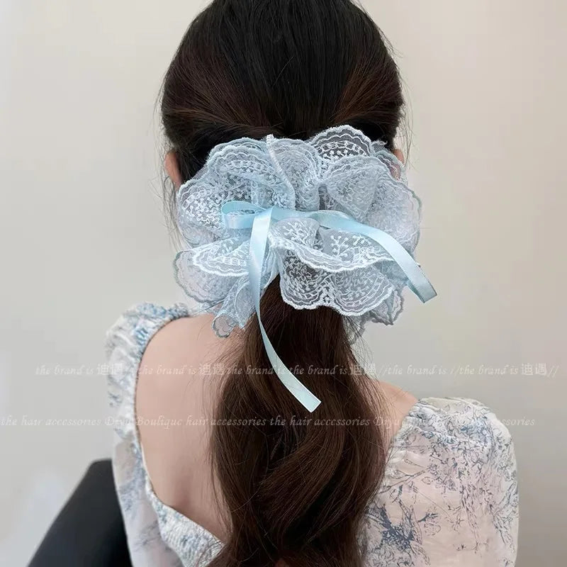 Polka Satin Scrunchie