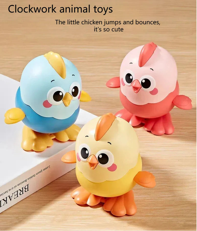 Clockwork Walking Chick Toy – Cute Wind-Up Animal with Pull Chain