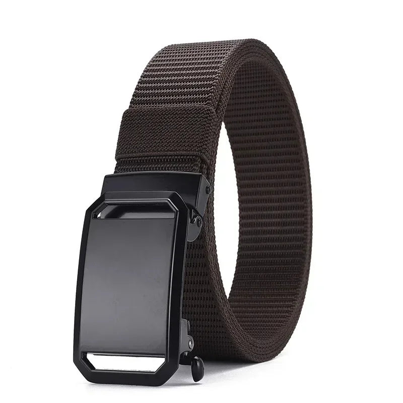 New Automatic Buckle Canvas Tactical Belt for Men