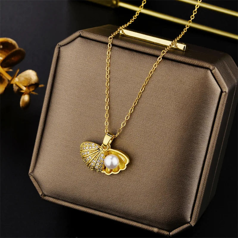 Luna Zircon Crystal Necklace