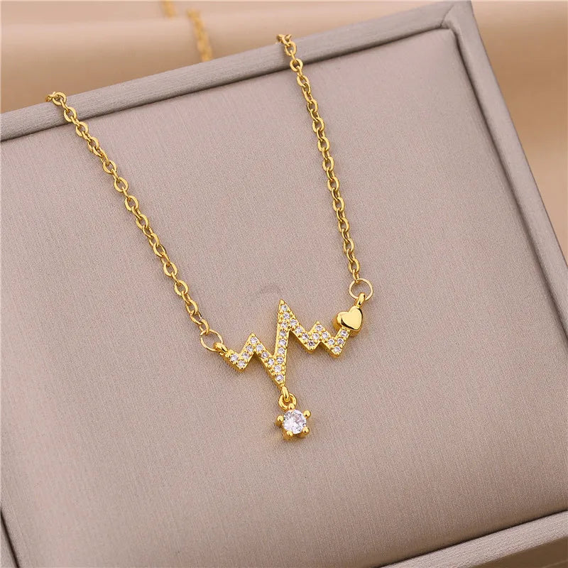 Luna Zircon Crystal Necklace