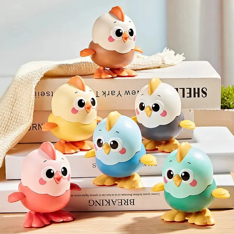 Clockwork Walking Chick Toy – Cute Wind-Up Animal with Pull Chain