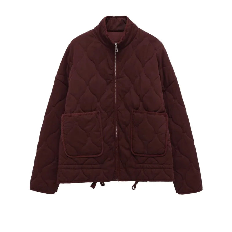 Quilted High-Collar Jacket
