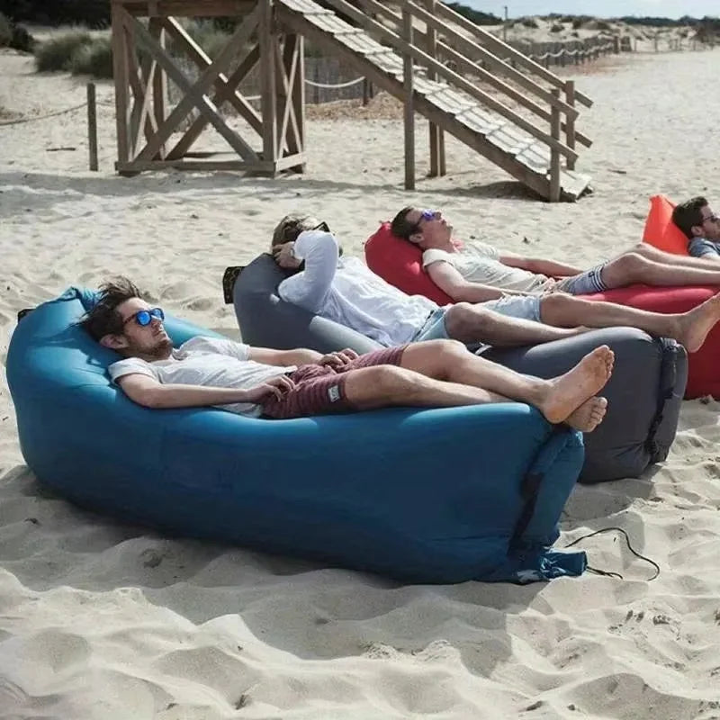 LUSQI Inflatable Lounger Air Sofa – Extra Thick Foldable Couch for Indoor & Outdoor Comfort