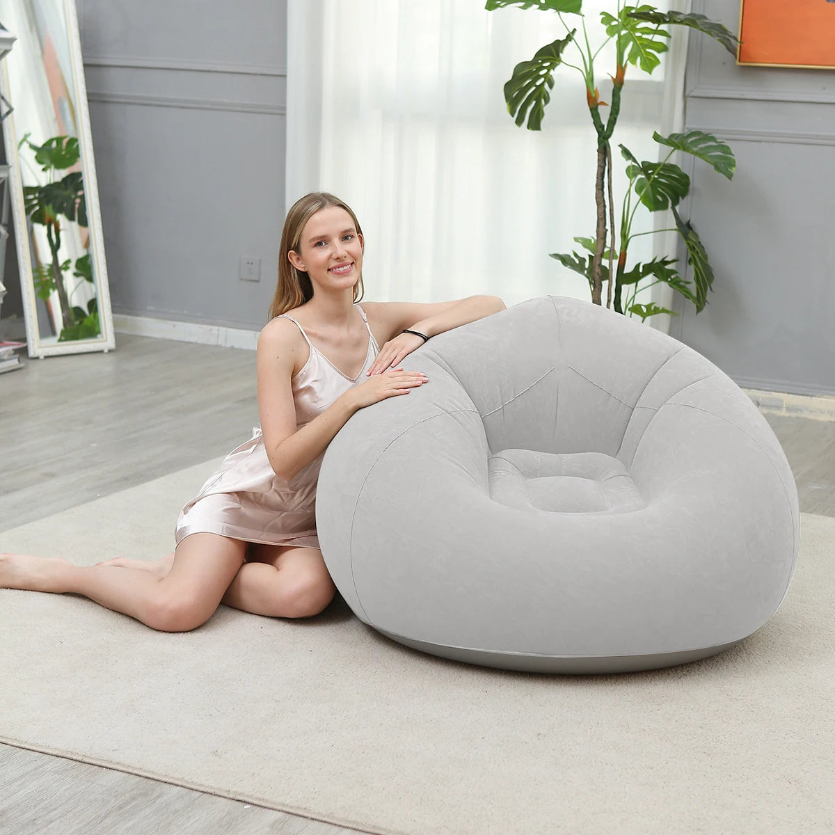 Inflatable Lazy Sofa – Portable Air Lounge Chair for Indoor & Outdoor Use