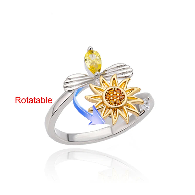 Four-Leaf Clover Spinner Ring