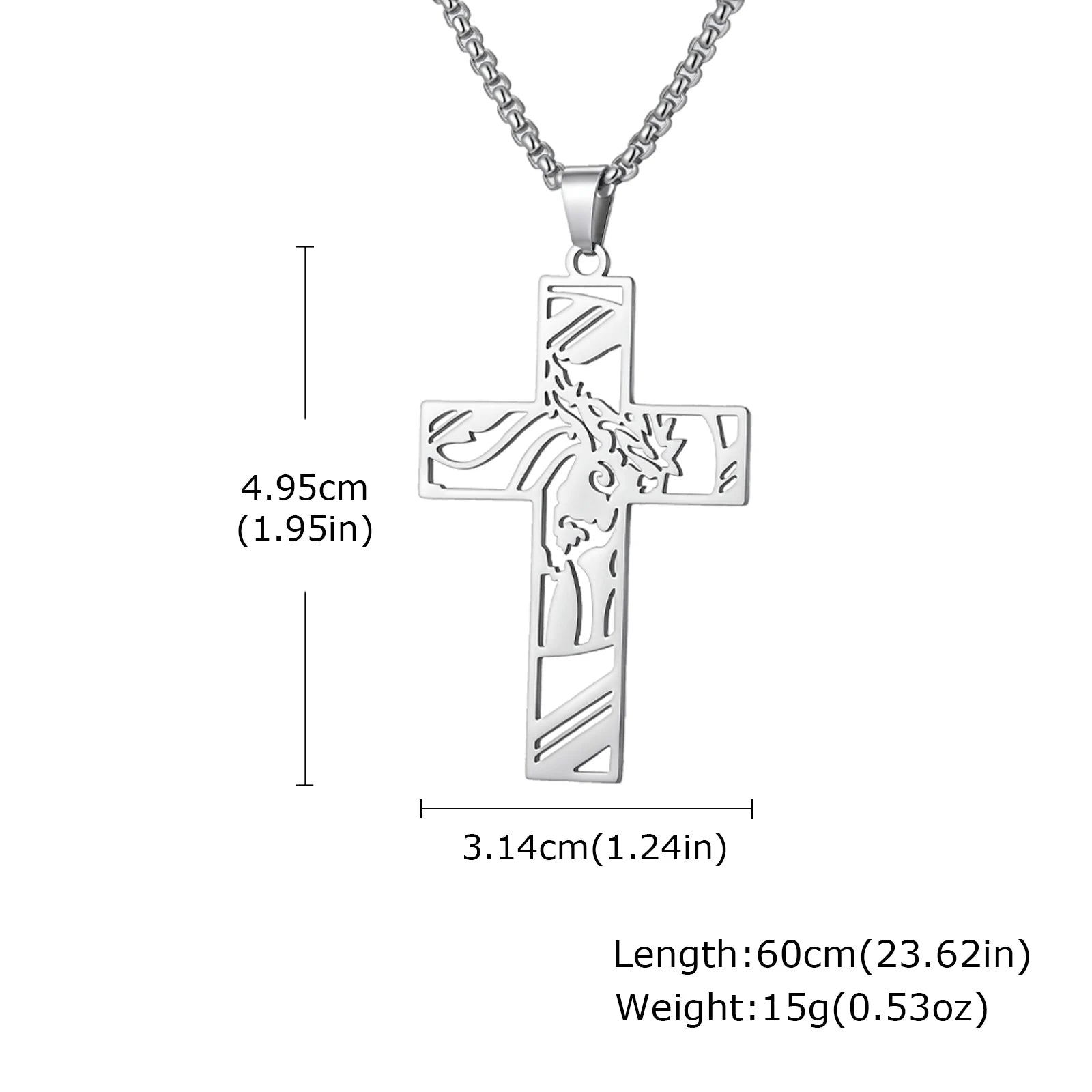 Luxury Stainless Steel Cross Necklace