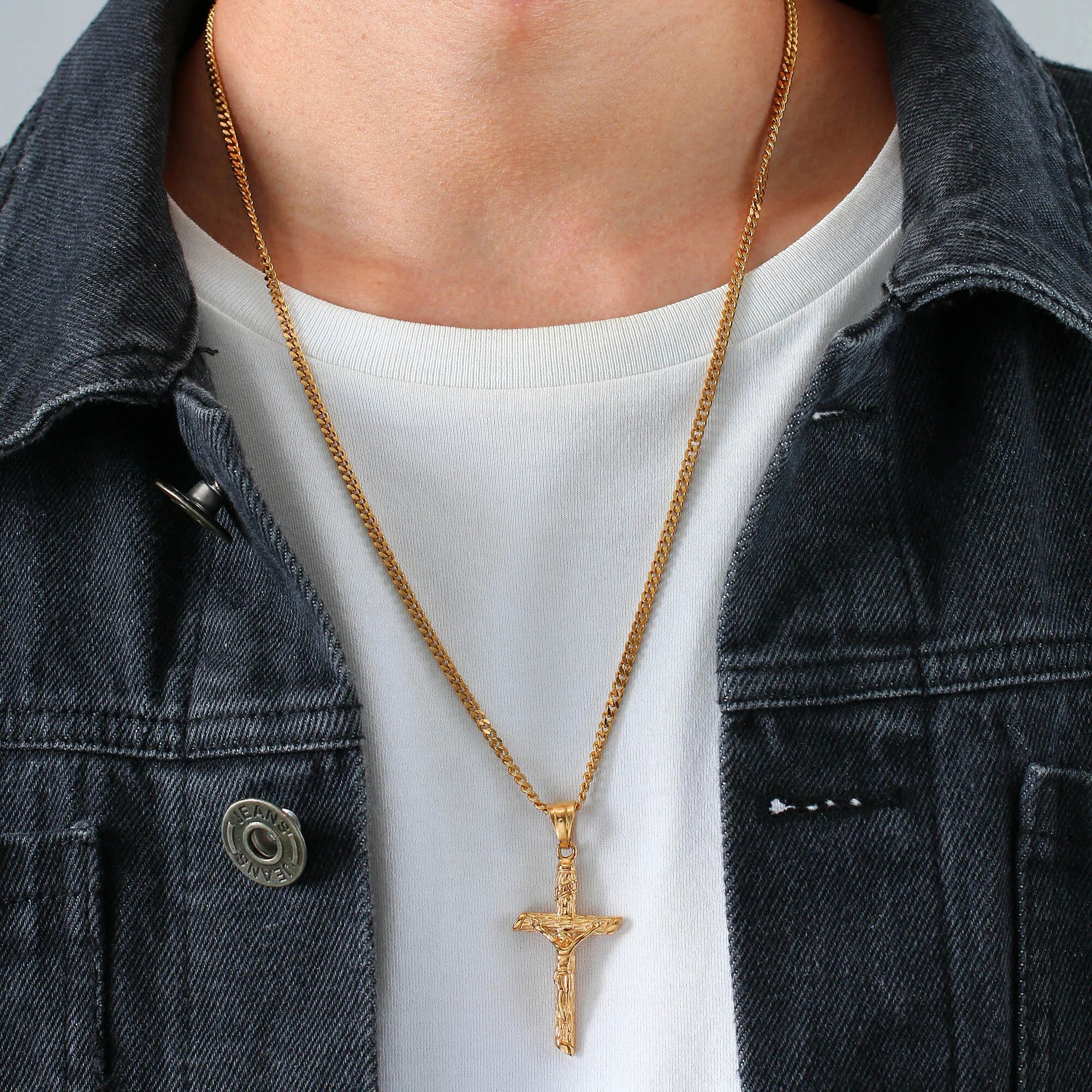 Luxury Stainless Steel Cross Necklace