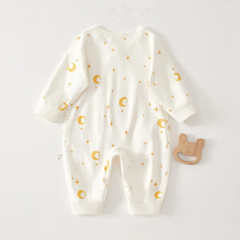 Printed Baby Romper – Soft Cotton Long Sleeve Newborn Bodysuit for Boys & Girls