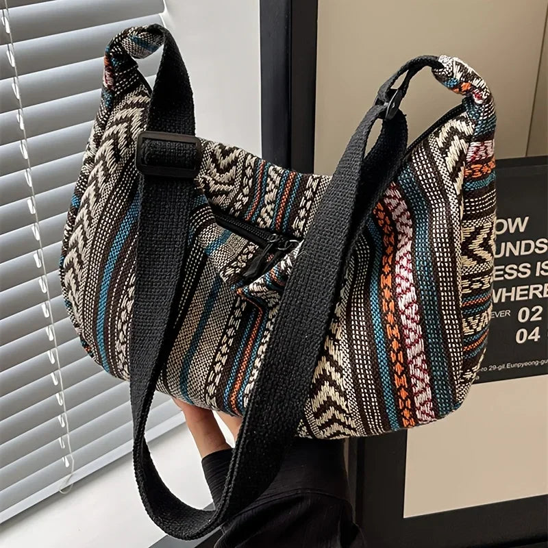 Tribal Stripe Crossbody Bag
