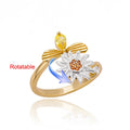 Four-Leaf Clover Spinner Ring