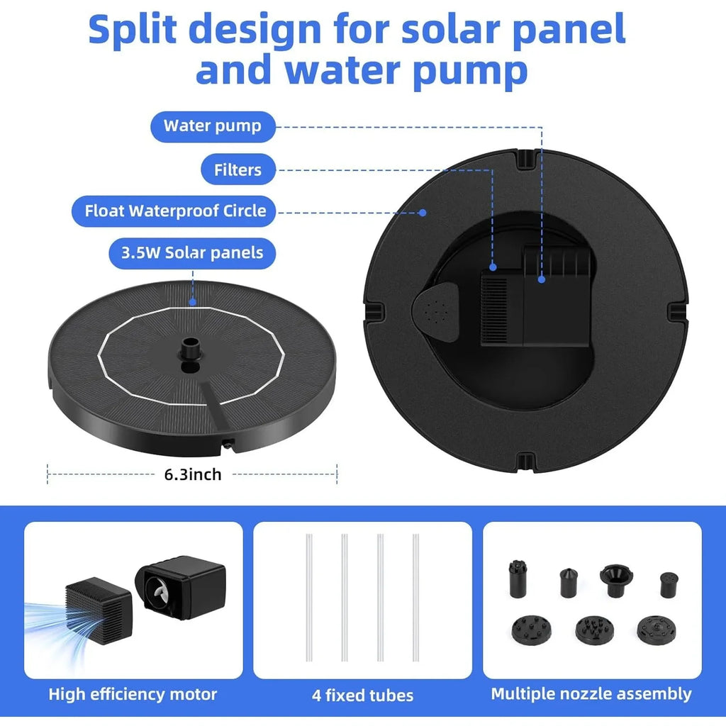 Floating Solar Fountain Pump – Elegant Outdoor Water Feature for Garden Serenity