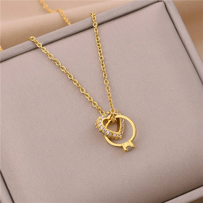 Luna Zircon Crystal Necklace