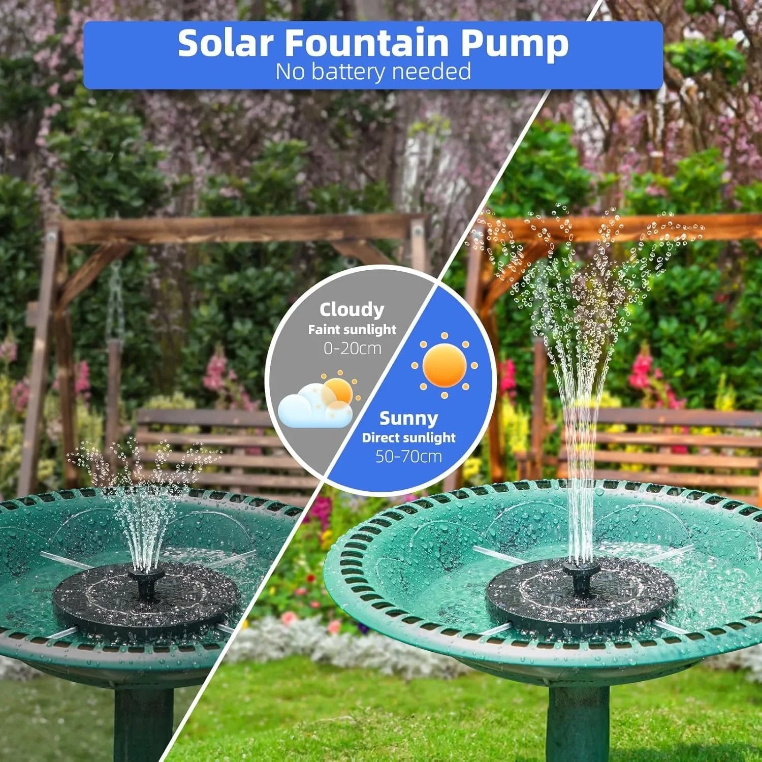 Floating Solar Fountain Pump – Elegant Outdoor Water Feature for Garden Serenity