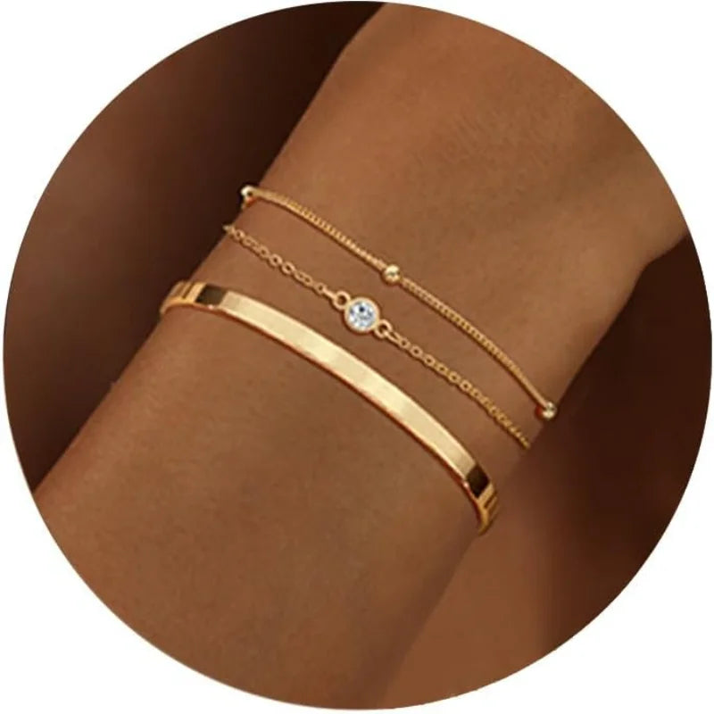 Gold Bracelet Set