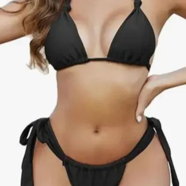 Tie-Up Triangle Bikini Set