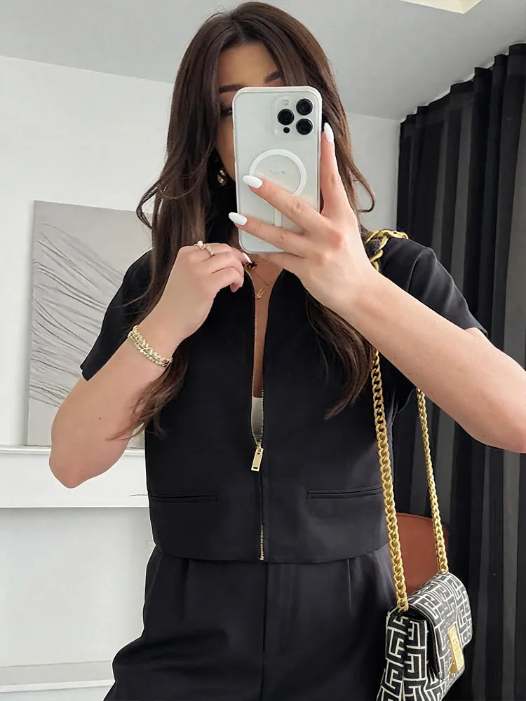 Cropped Zip Jacket