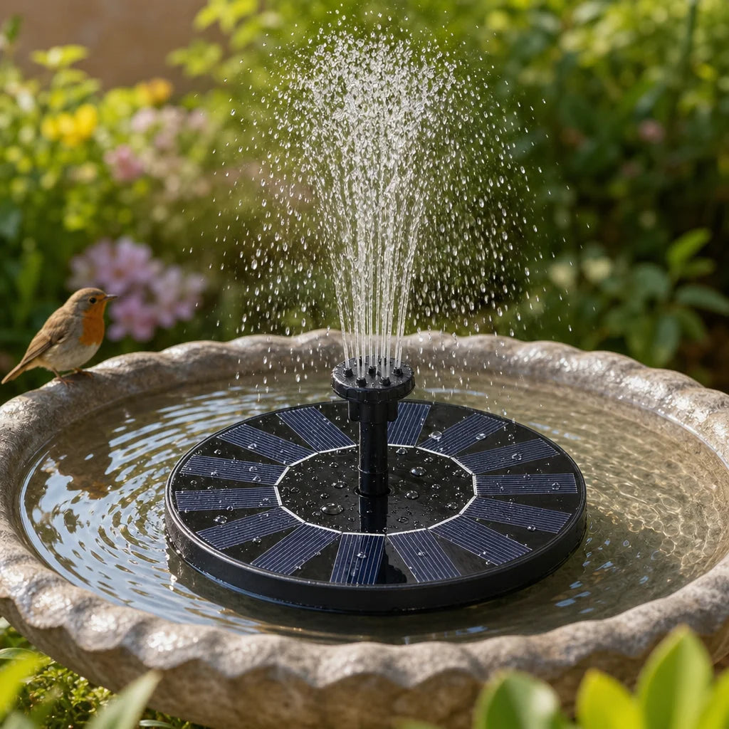 Floating Solar Fountain Pump – Elegant Outdoor Water Feature for Garden Serenity