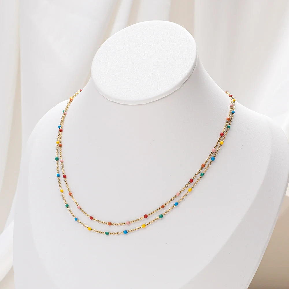 Luna Satellite Bead Necklace