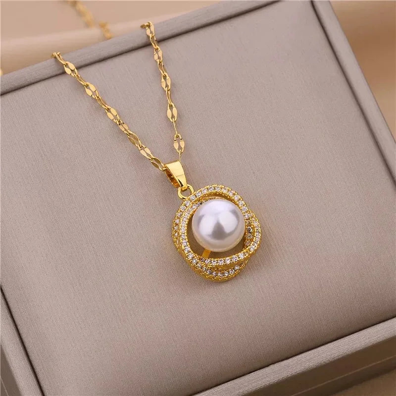 Luna Zircon Crystal Necklace