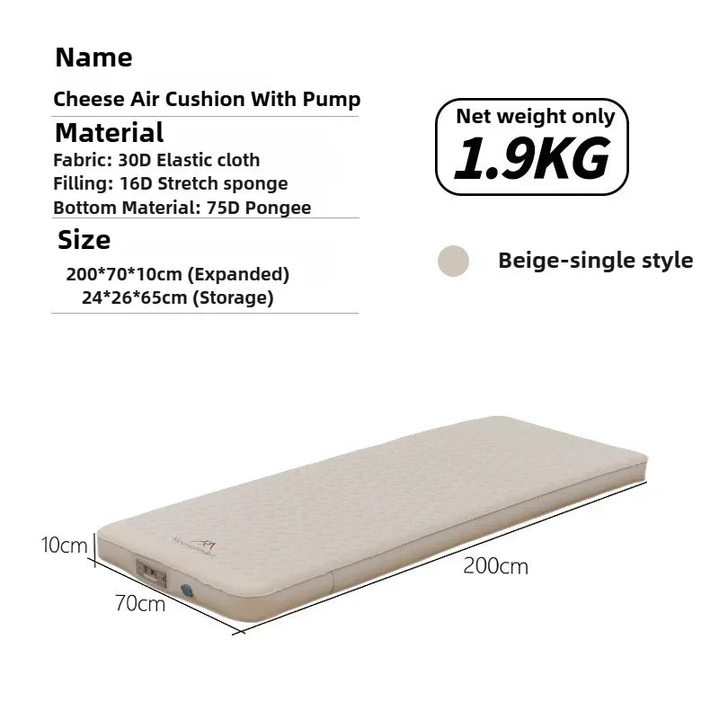 MOUNTAINHIKER 10cm Self-Inflating Camping Sleeping Pad – Compact Foldable Air Mattress