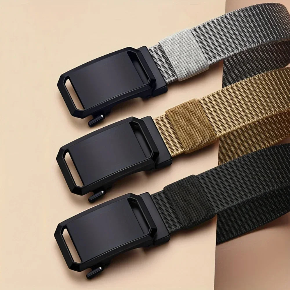 New Automatic Buckle Canvas Tactical Belt for Men