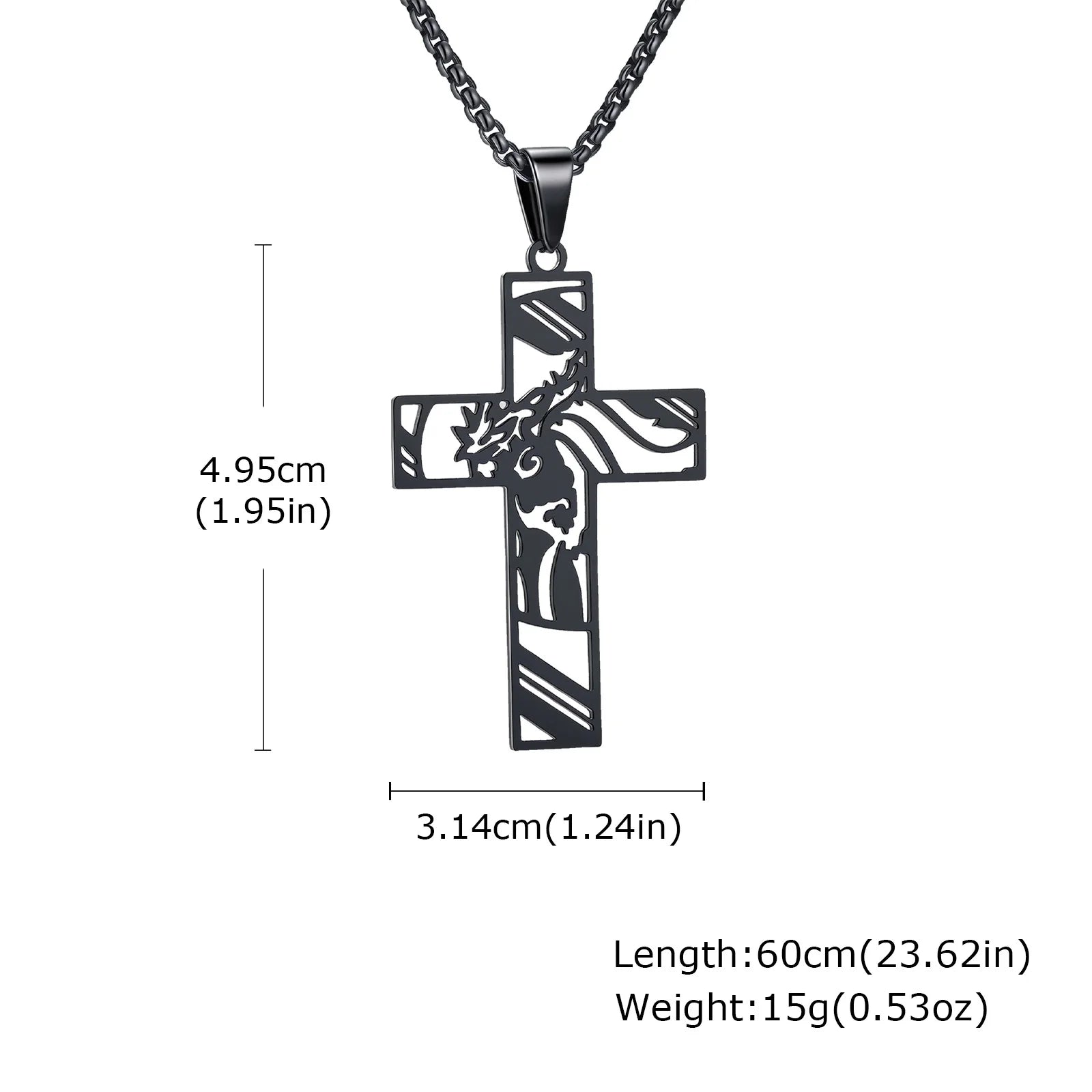 Luxury Stainless Steel Cross Necklace