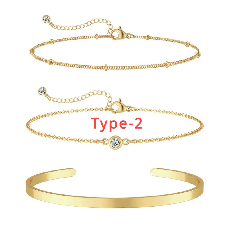 Gold Bracelet Set