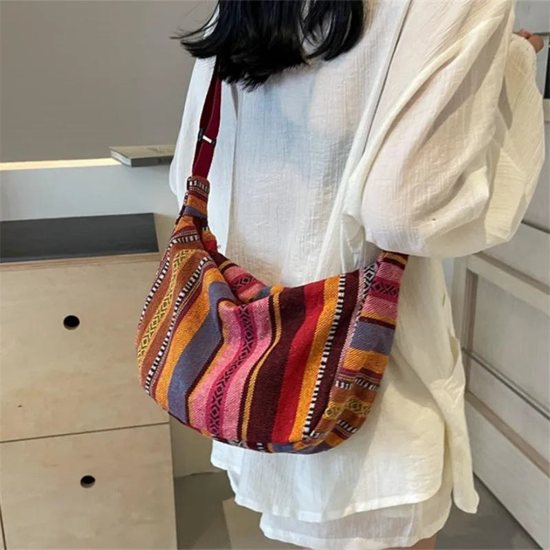 Tribal Stripe Crossbody Bag