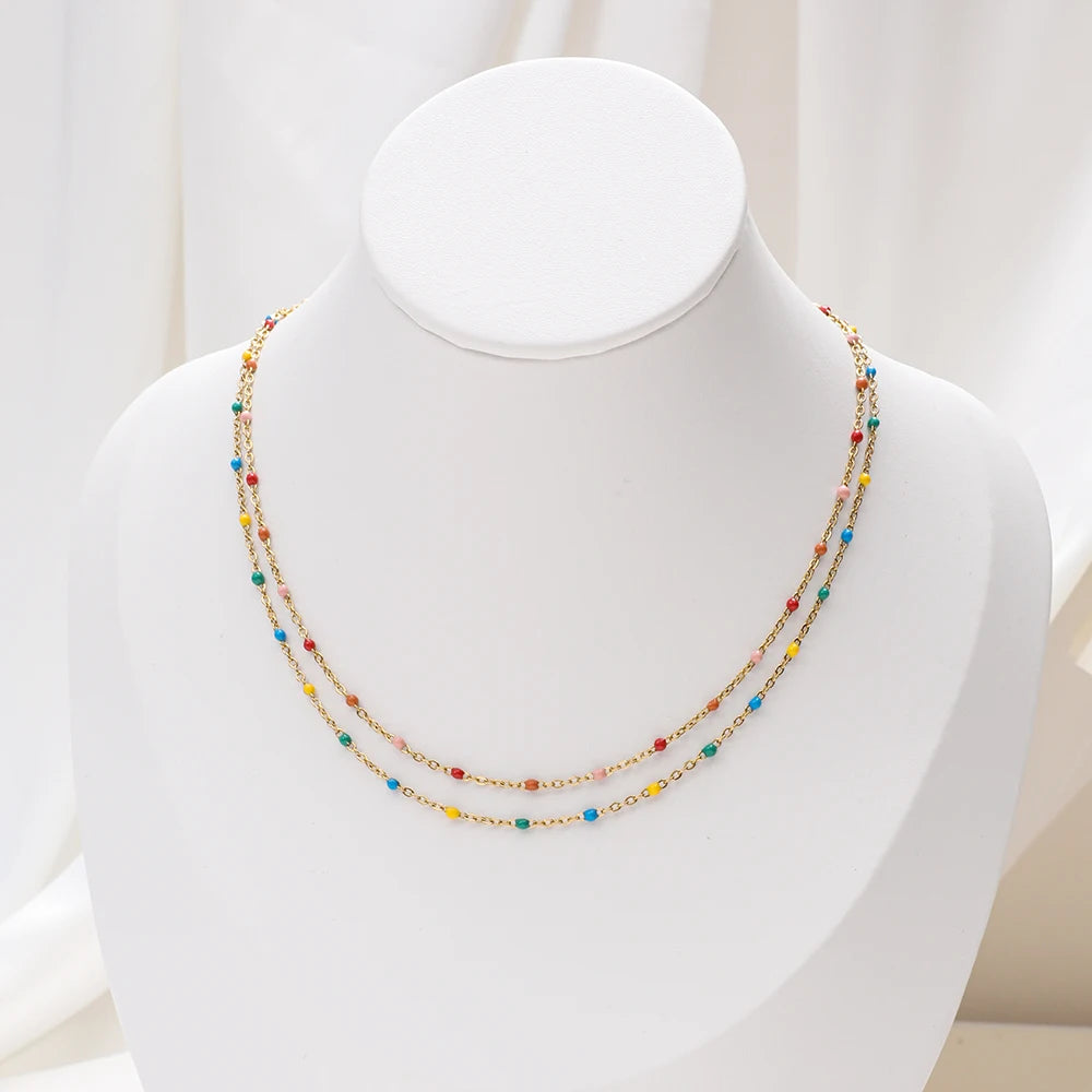 Luna Satellite Bead Necklace