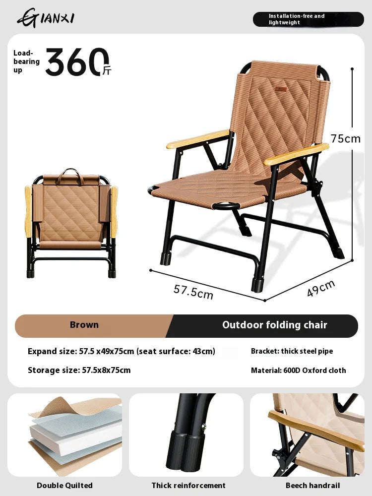 Gianxi Outdoor Foldable Camping Chair – Ultra-Light Portable Beach & Picnic Chair
