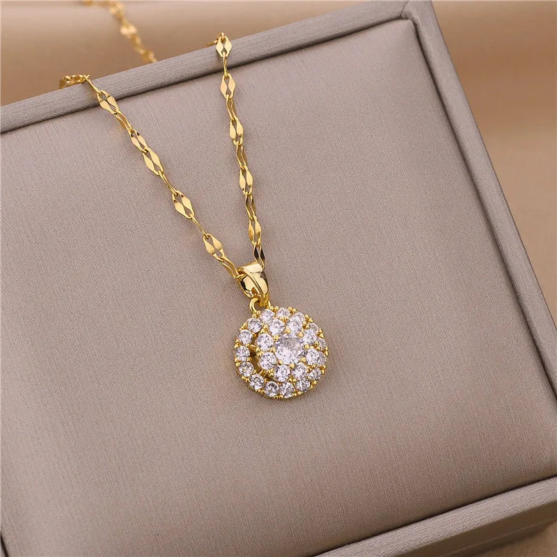 Luna Zircon Crystal Necklace