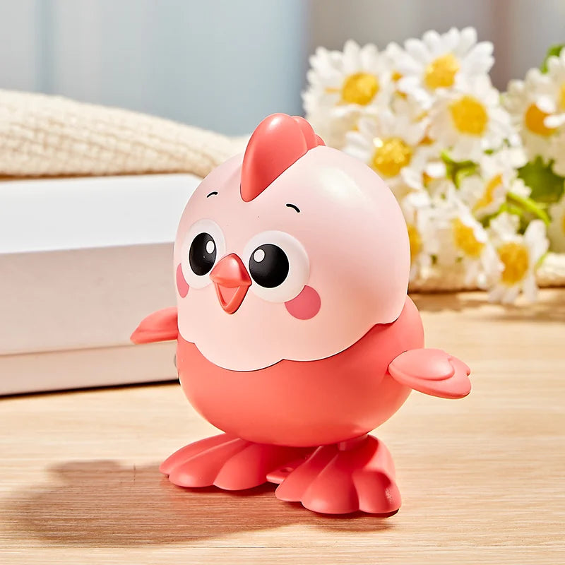 Clockwork Walking Chick Toy – Cute Wind-Up Animal with Pull Chain