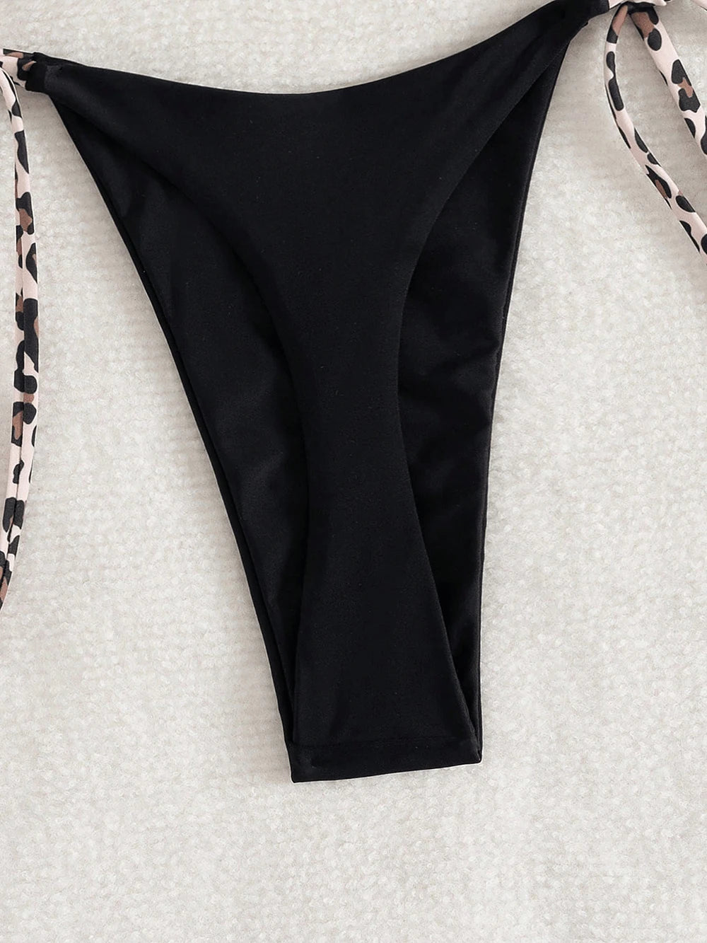 Leopard Lace-Up Bikini Set